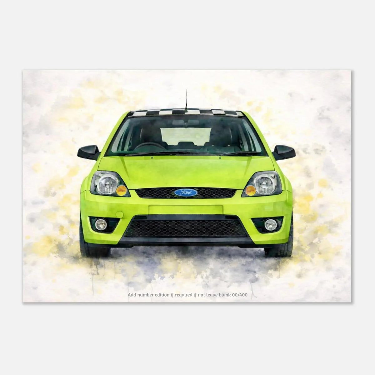Green Anniversary Edition Fine Art Poster A3 (29.7 x 42 cm) Retro Fast Fords