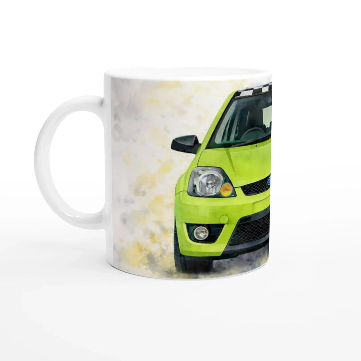 Zetec S Green Anniversary Edition White 11oz Ceramic Mug Retro Fast Fords