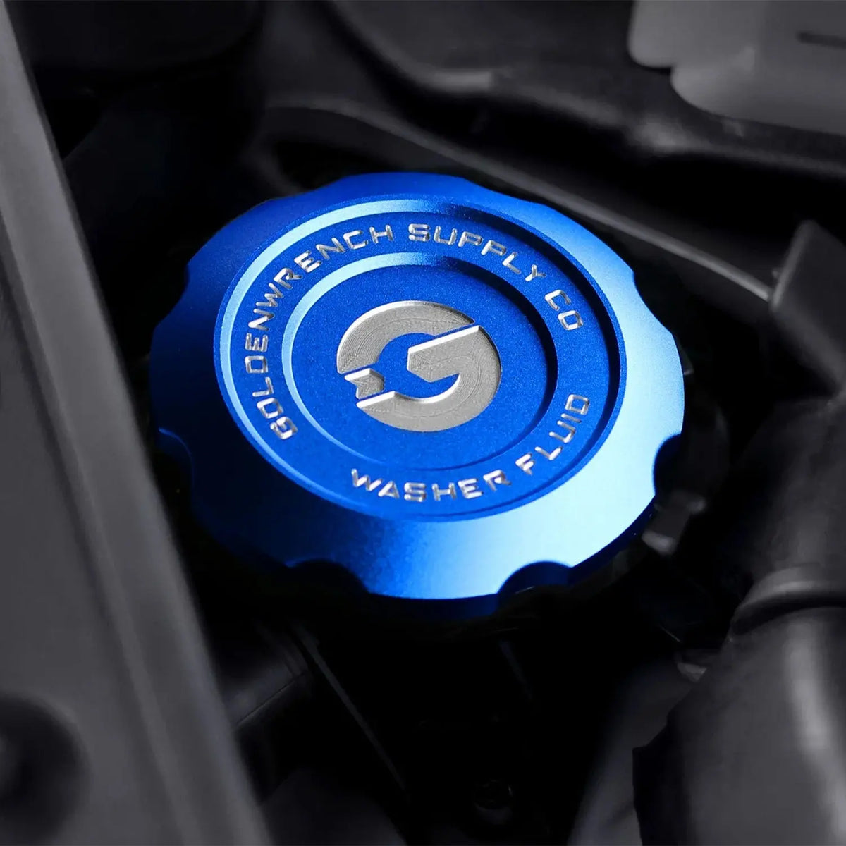 GoldenWrench BMW F Series M Car BLACKLINE Billet Washer Fluid Cap (F87/F80/F82/F83/F22/F30/F32) R44 Performance