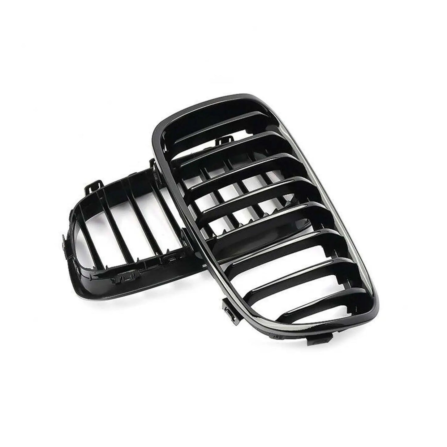 MHC Black BMW 1 Series Pre-LCI Single Slat Front Grilles In Gloss Black (F20/F21) MHC