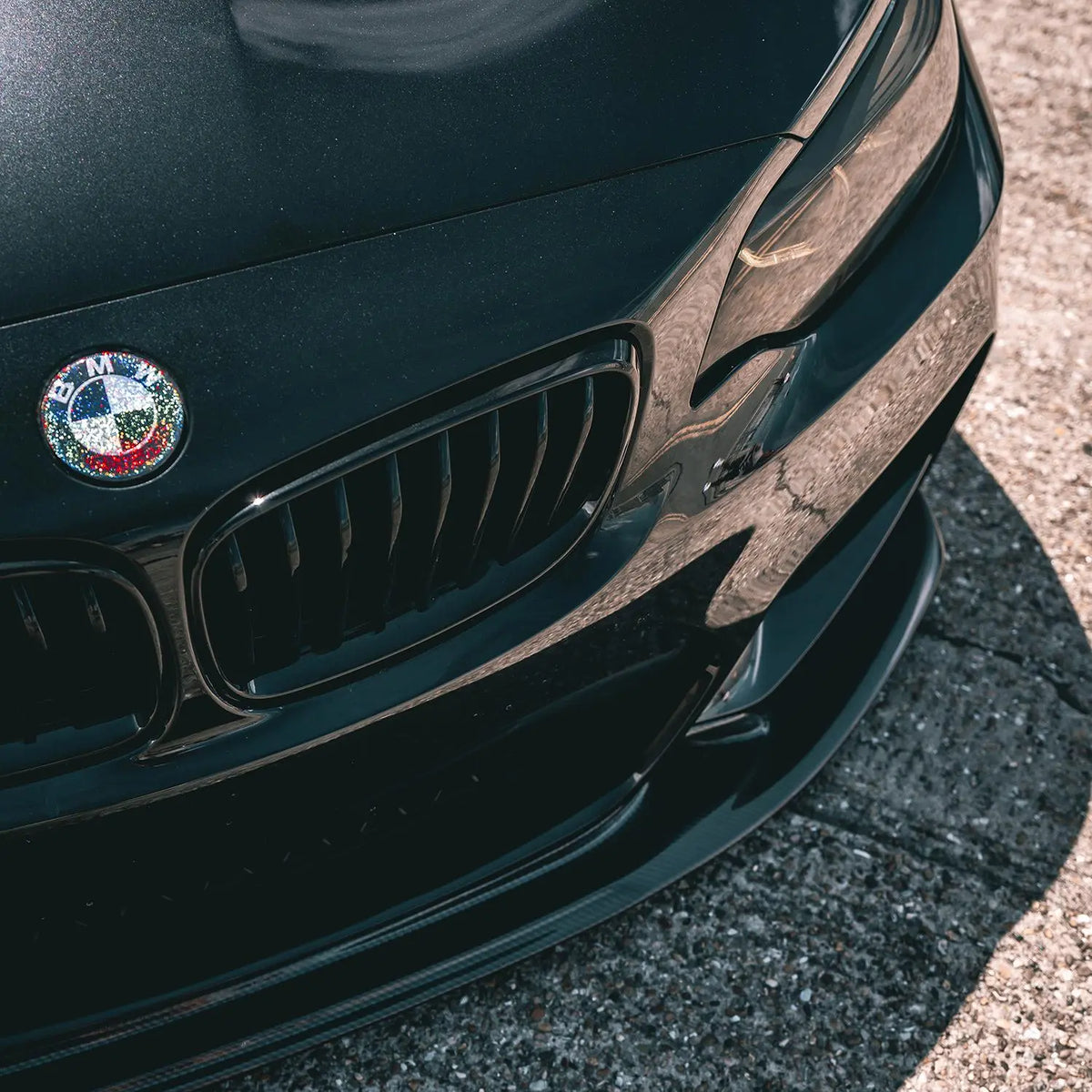 MHC Black BMW M2/2 Series Single Slat Front Grilles In Gloss Black (F87/F22/F23) MHC