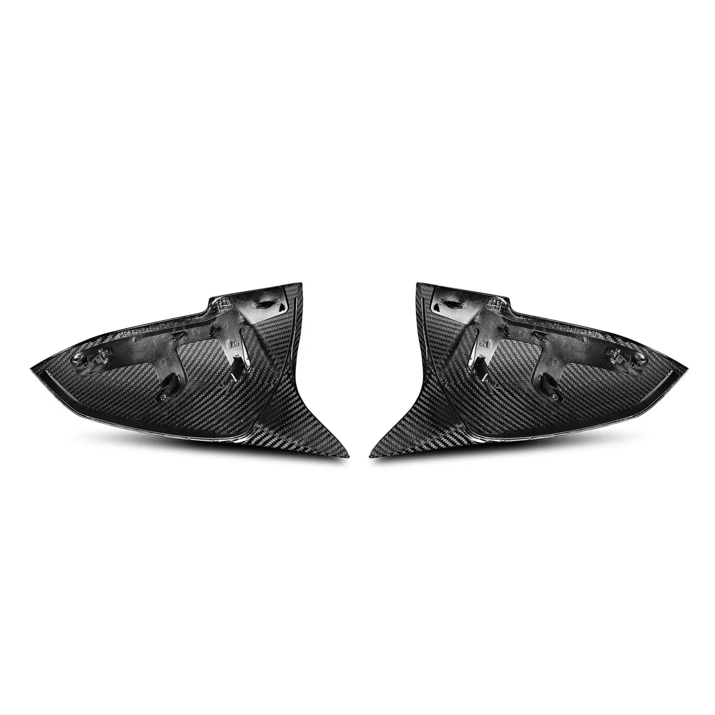 MHC+ BMW M-Style Wing Mirror Replacement Covers In Pre Preg Gloss Carbon Fibre for M-lites MHC