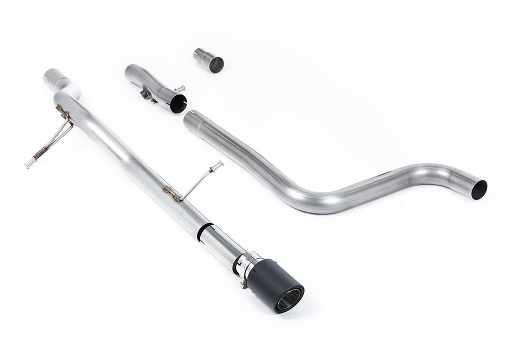 Milltek Sport Particulate Filter-back GPF/OPF Back Non-Resonated (Louder) with Carbon JET-90 Trim SSXFD395 - FORD