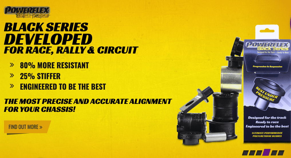 Powerflex Black Front Anti Roll Bar Bush 18mm PFF19-1103-18BLK Ford Fiesta Mk6 inc ST (2002-2008)