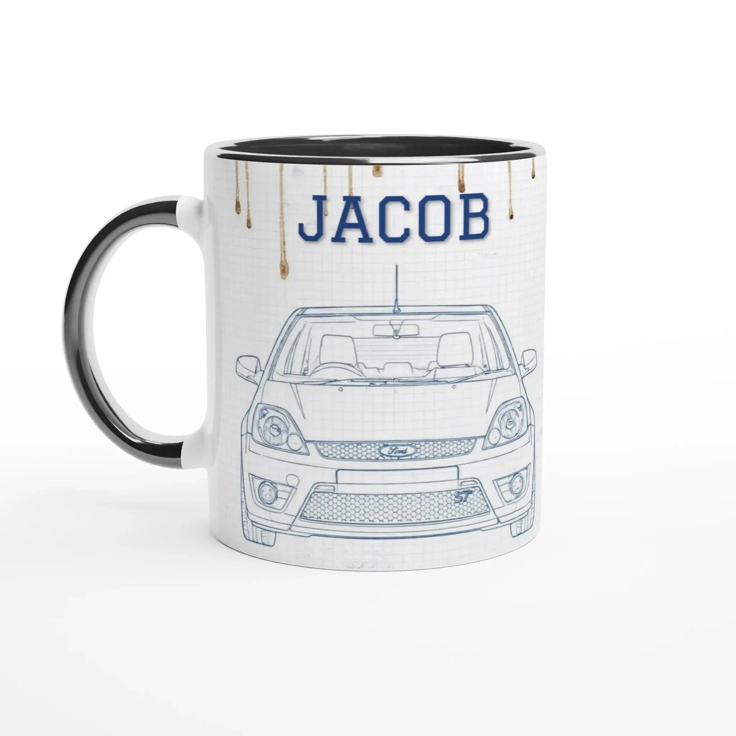 Personalised ST150 outline 11oz Ceramic Mug with Color Inside Retro Fast Fords