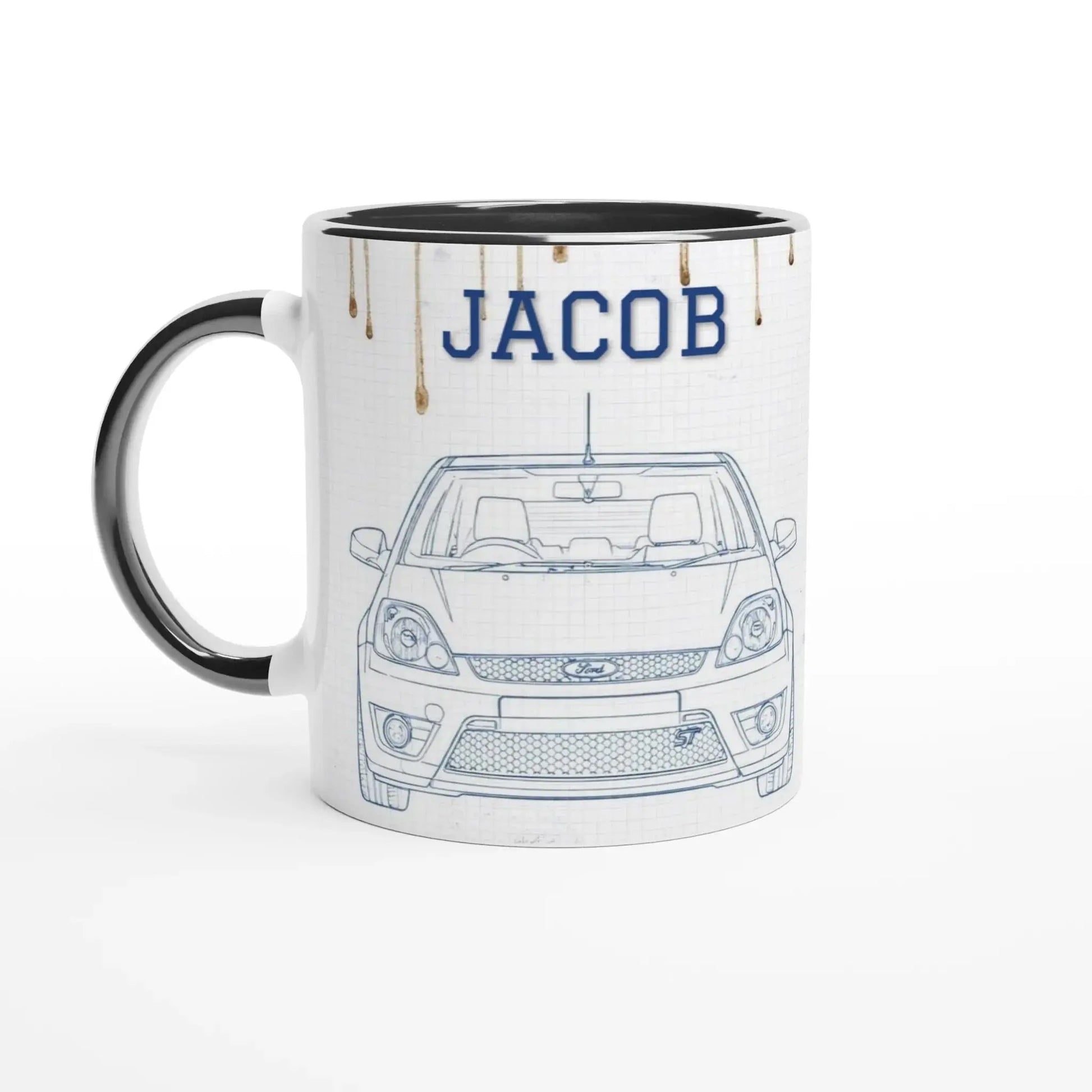 Personalised ST150 outline 11oz Ceramic Mug with Color Inside Retro Fast Fords