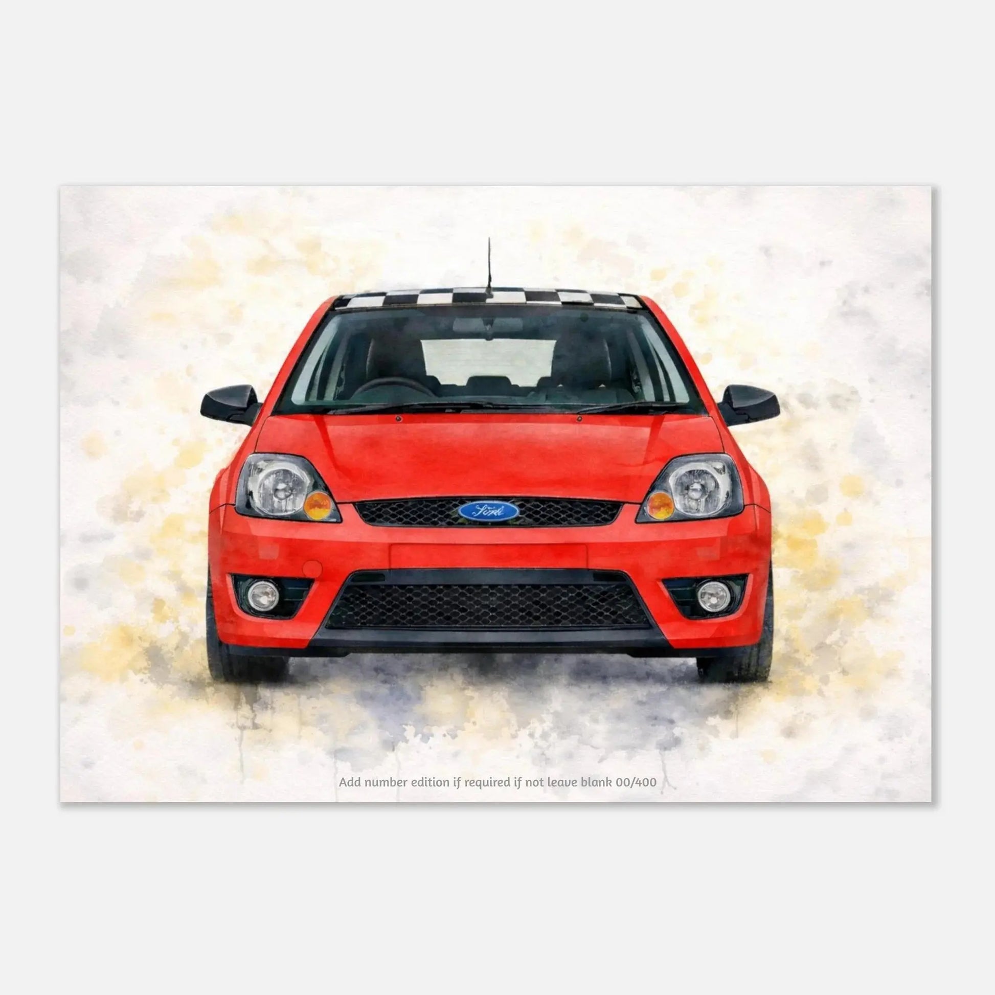Red Anniversary Edition Fine Art Poster A3 (29.7 x 42  cm) Retro Fast Fords