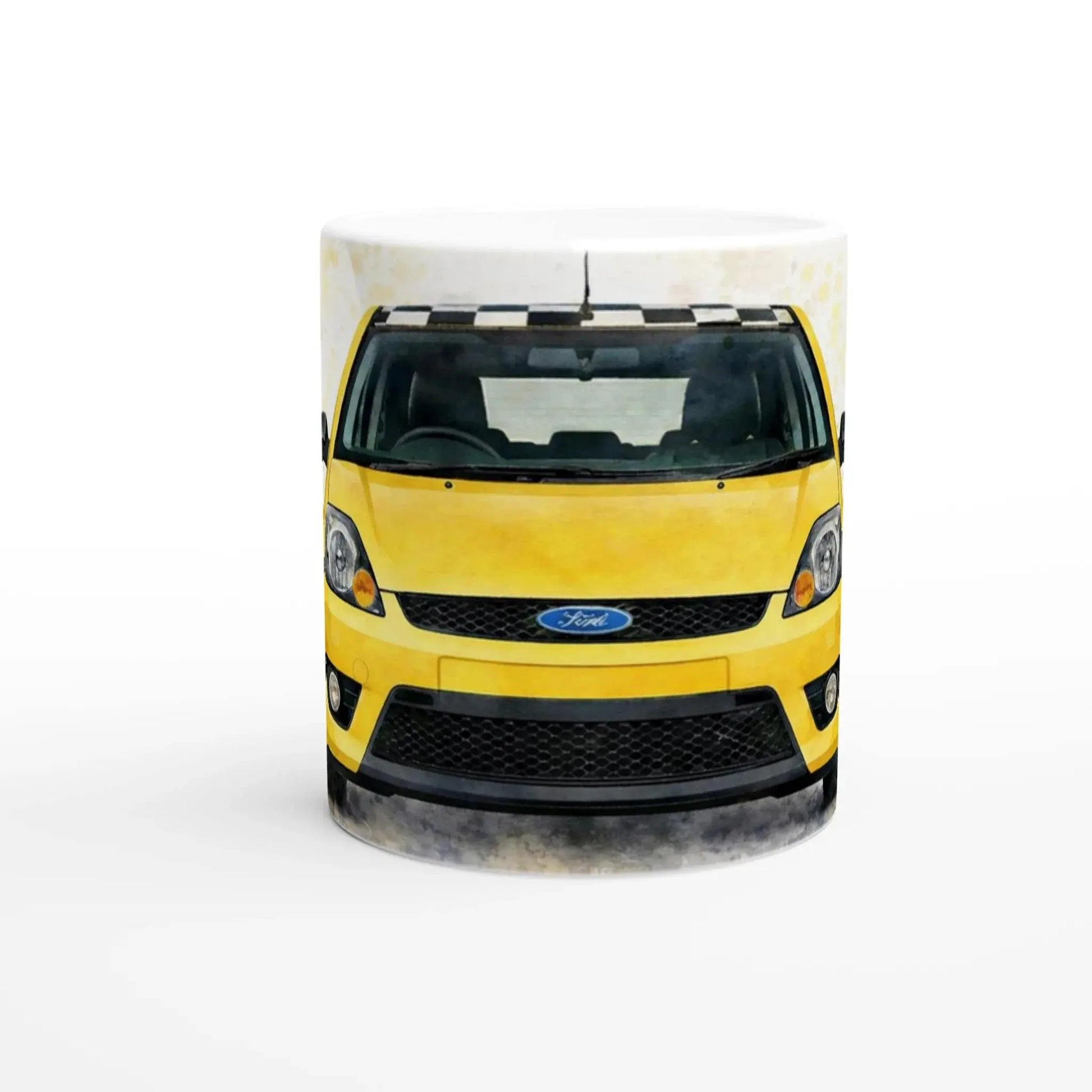 Zetec S Yellow Anniversary Edition White 11oz Ceramic Mug Retro Fast Fords