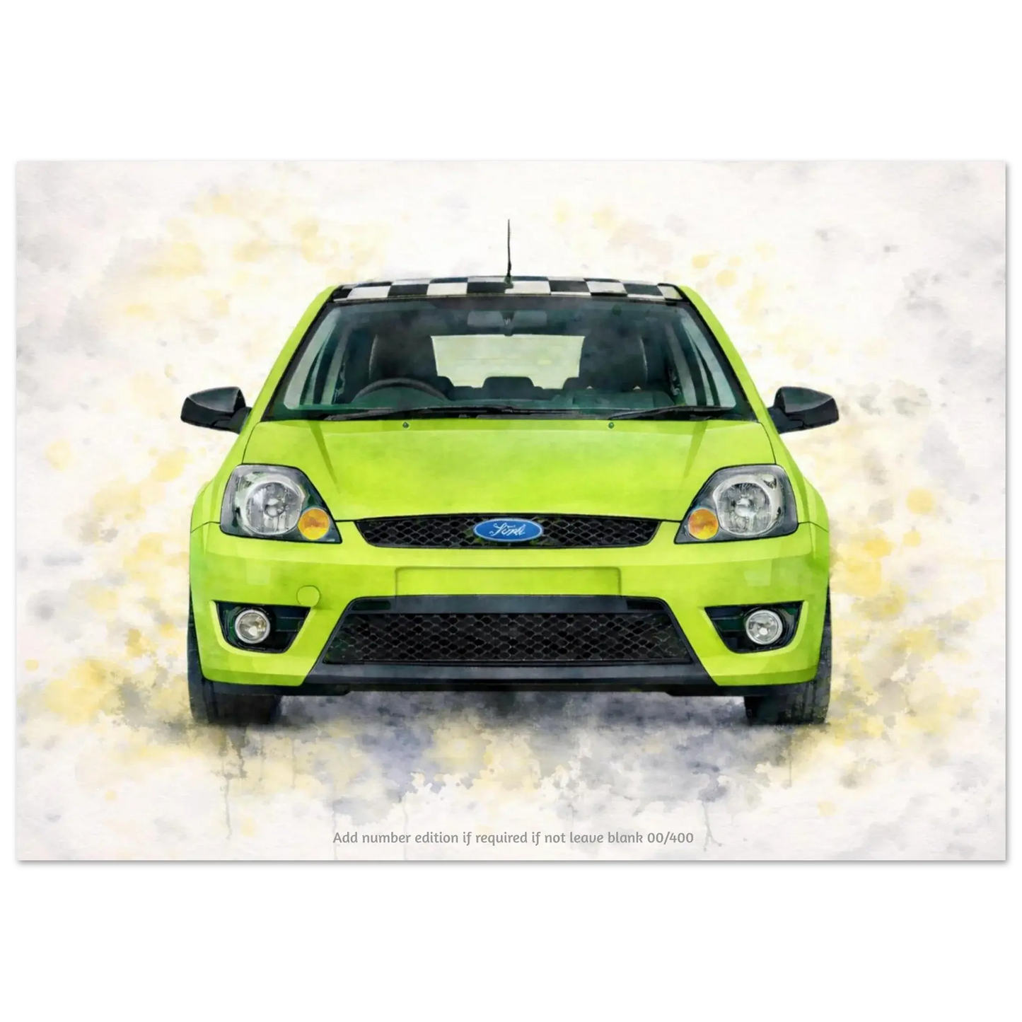 Green Anniversary Edition Fine Art Poster A3 (29.7 x 42  cm) Retro Fast Fords