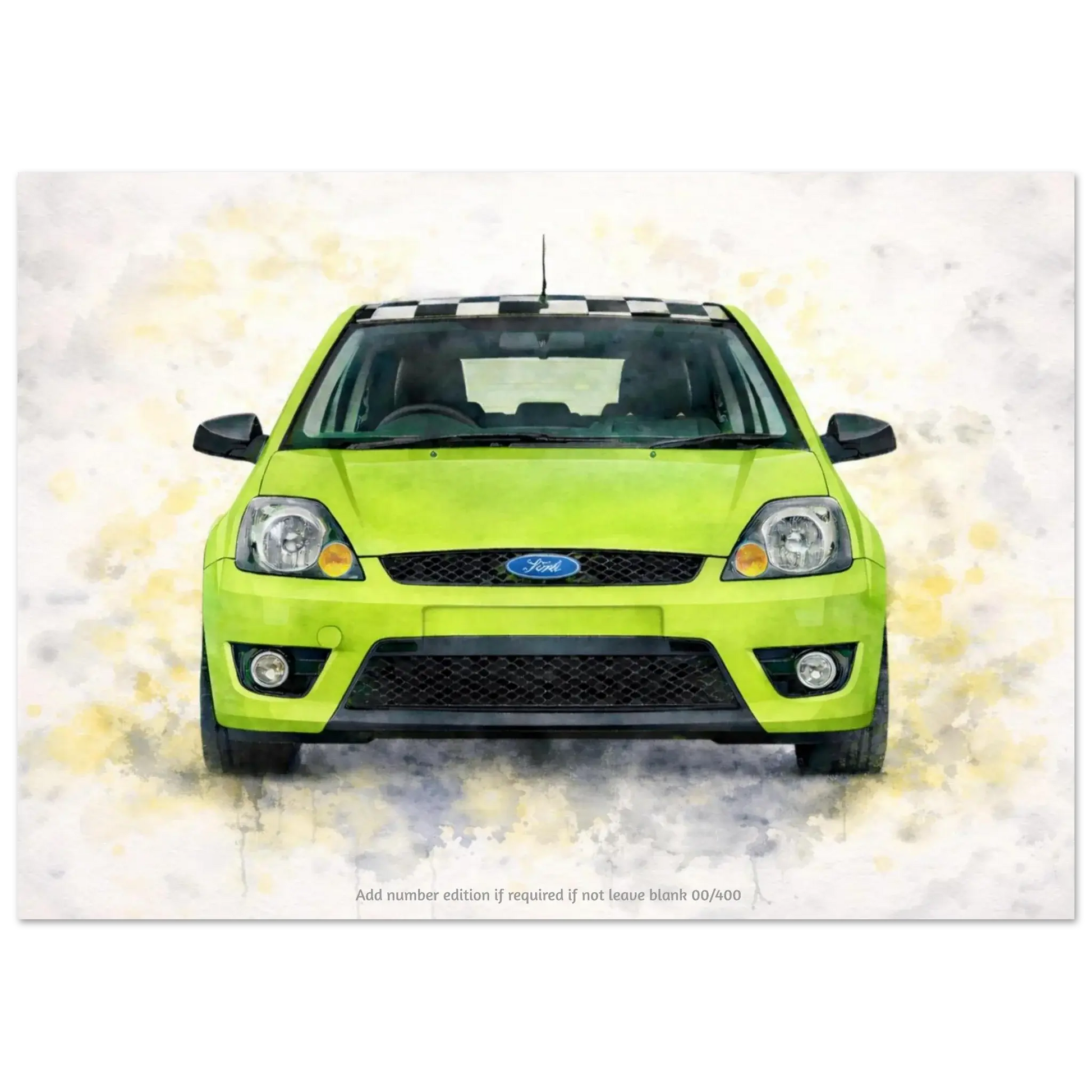 Green Anniversary Edition Fine Art Poster A3 (29.7 x 42  cm) Retro Fast Fords