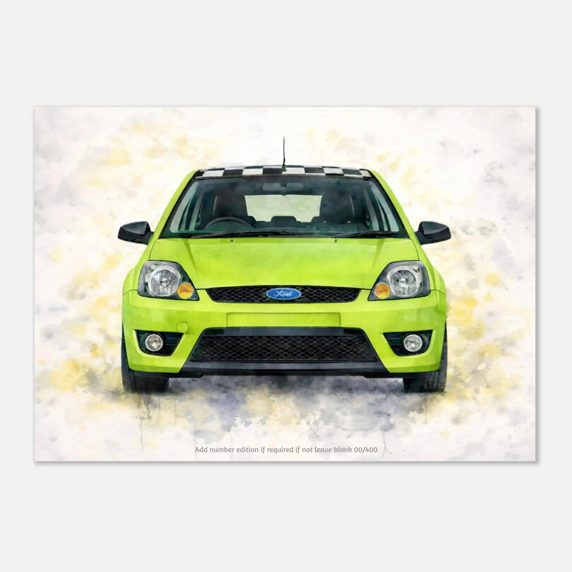 Green Anniversary Edition Fine Art Poster A3 (29.7 x 42  cm) Retro Fast Fords