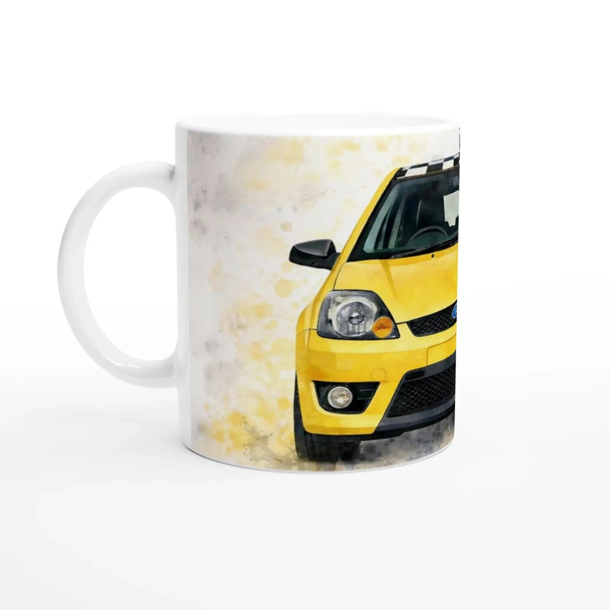 Zetec S Yellow Anniversary Edition White 11oz Ceramic Mug Retro Fast Fords