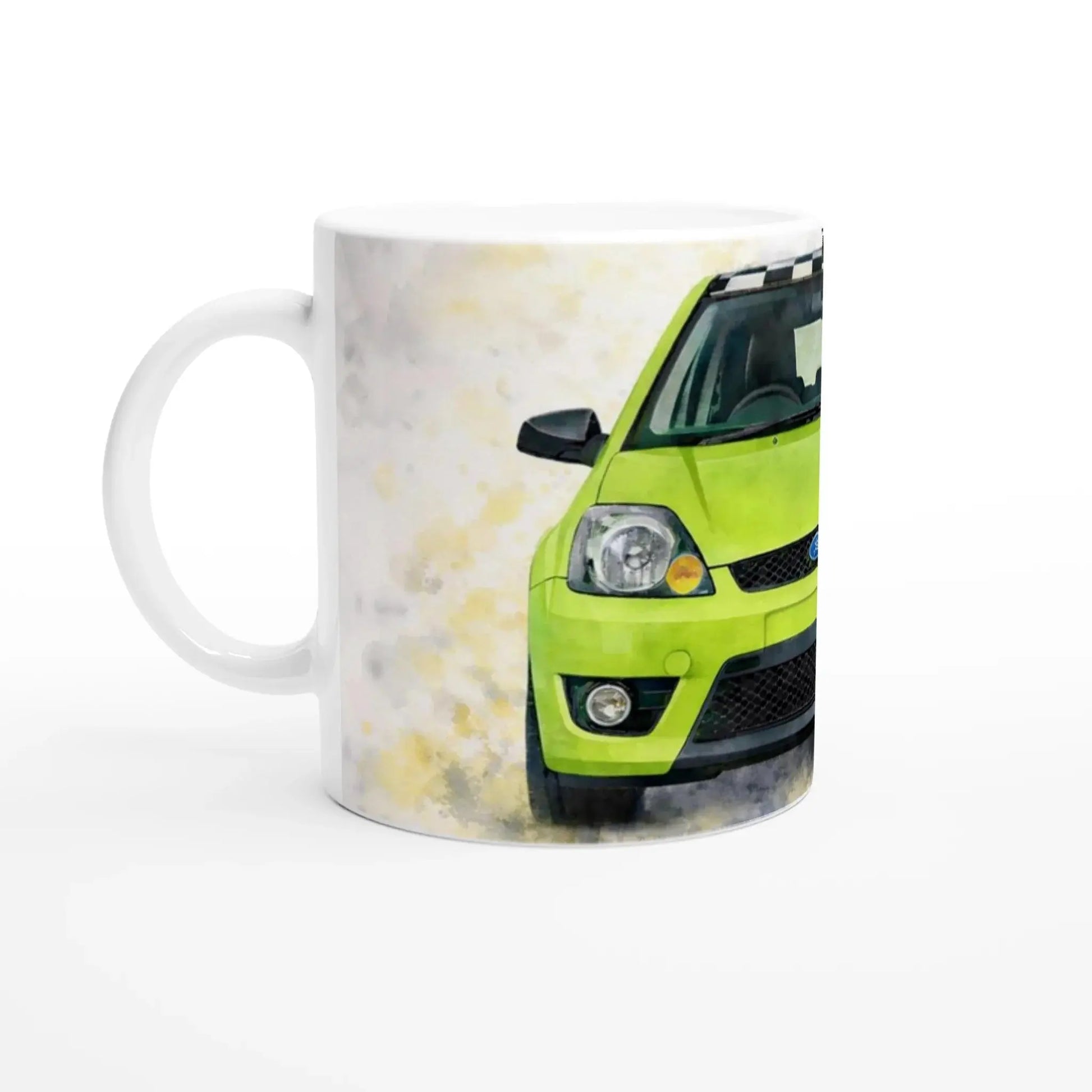 Zetec S Green Anniversary Edition White 11oz Ceramic Mug Retro Fast Fords