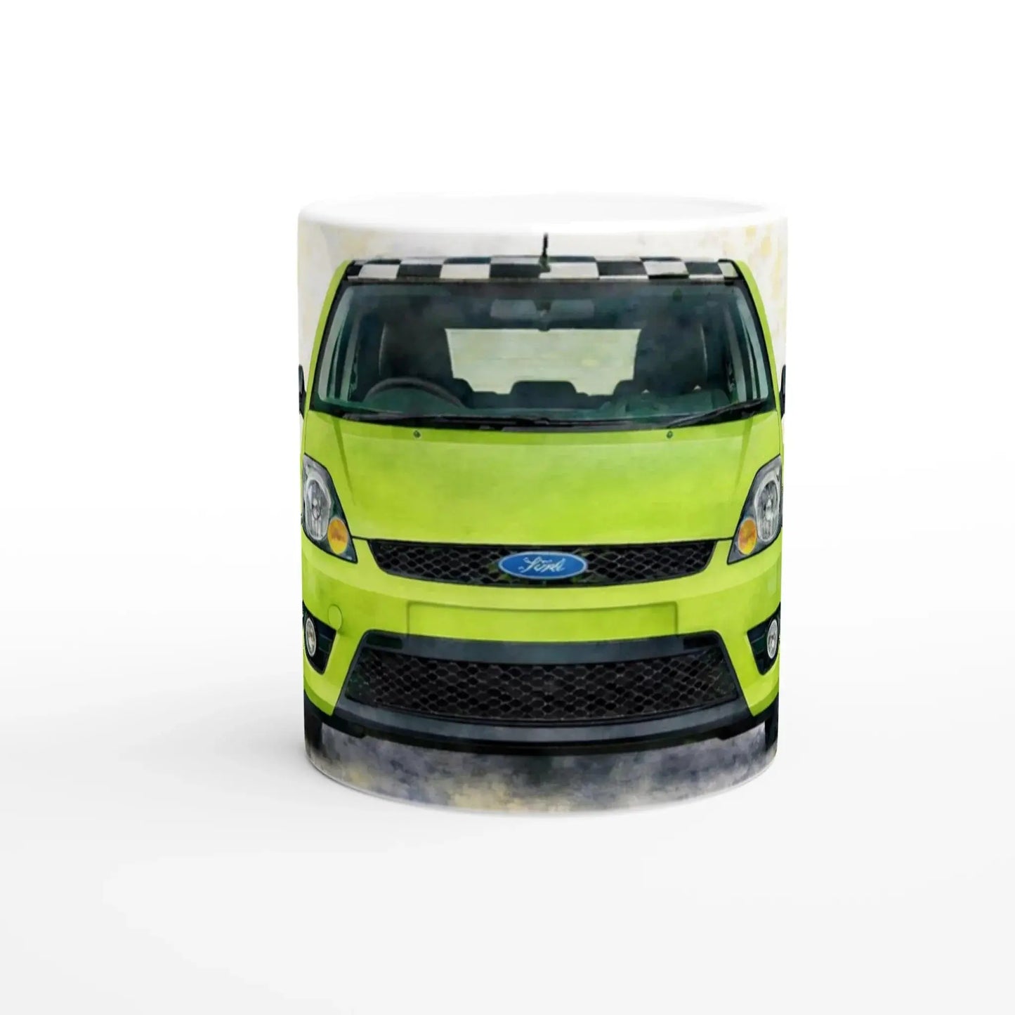 Zetec S Green Anniversary Edition White 11oz Ceramic Mug Retro Fast Fords