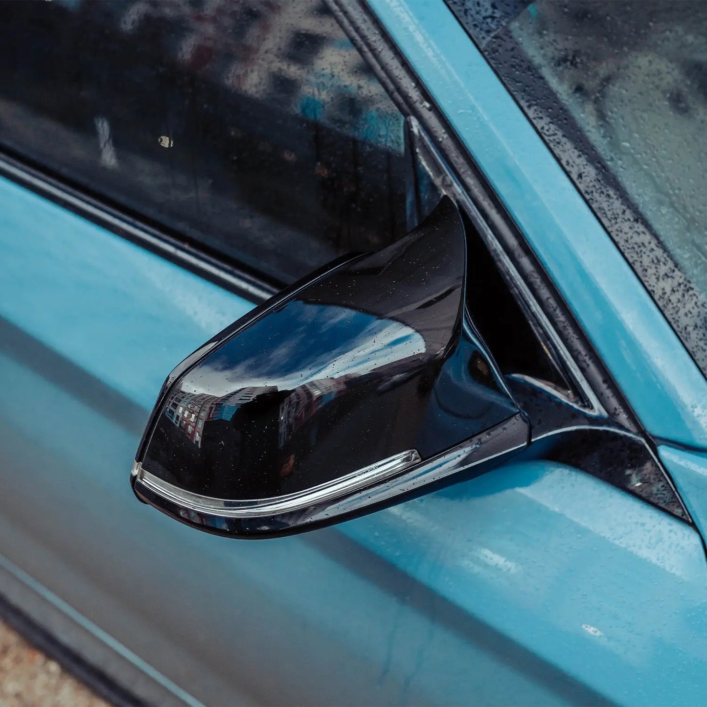MHC Black BMW M Style Wing Mirror Replacement Covers In Gloss Black MHC
