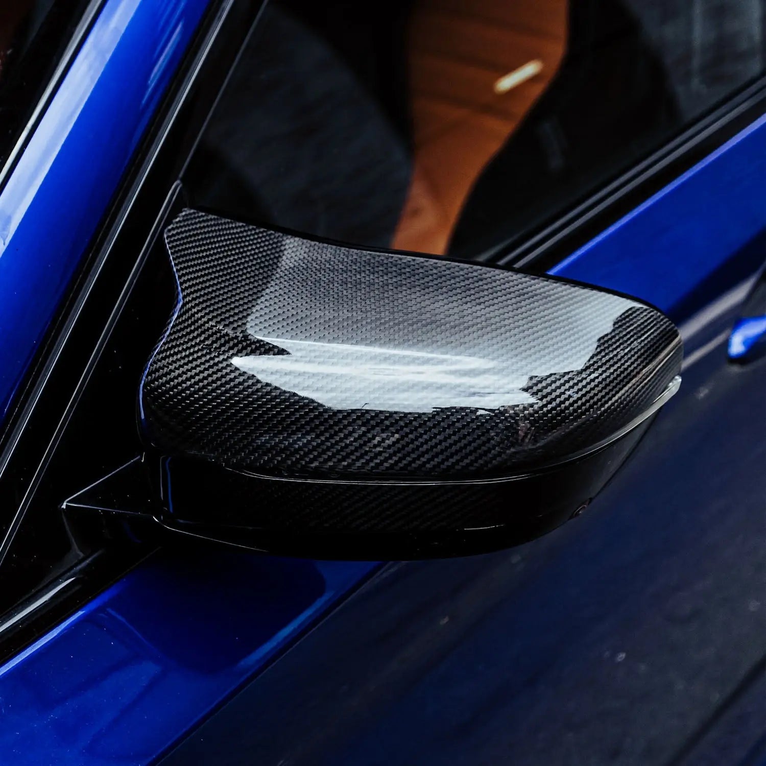 MHC+ BMW M5 F90 Wing Mirror Covers In Gloss Pre Preg Carbon Fibre (2018+ F90) MHC