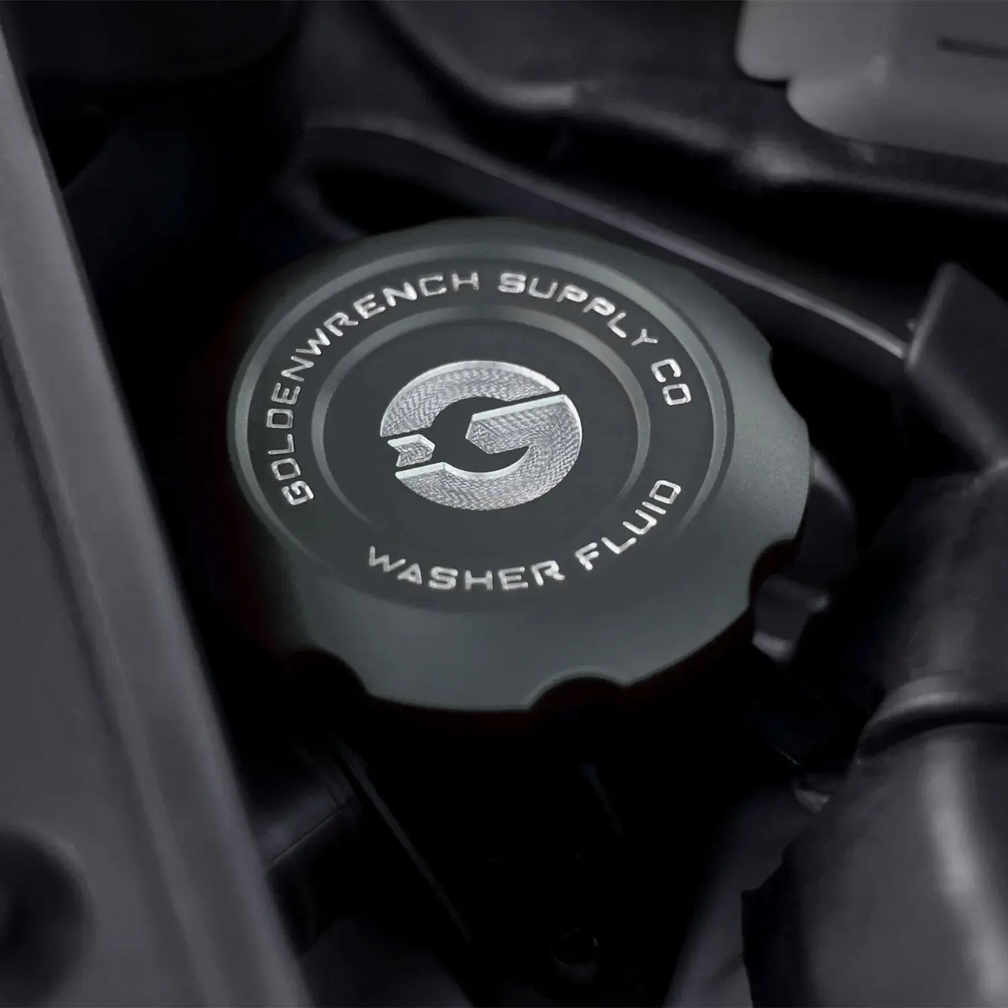 GoldenWrench BMW F Series M Car BLACKLINE Billet Washer Fluid Cap (F87/F80/F82/F83/F22/F30/F32) R44 Performance