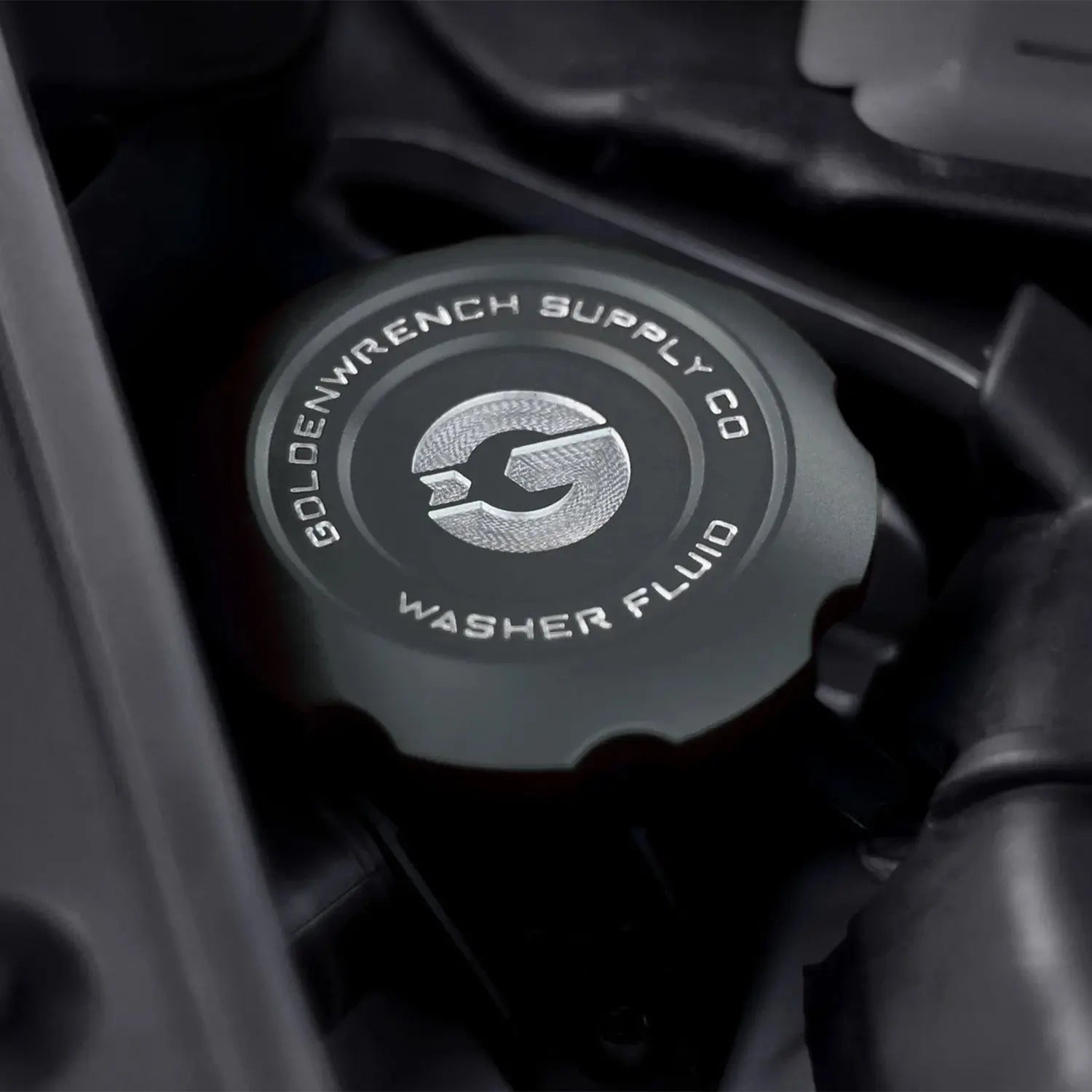 GoldenWrench BMW F Series M Car BLACKLINE Billet Washer Fluid Cap (F87/F80/F82/F83/F22/F30/F32) R44 Performance