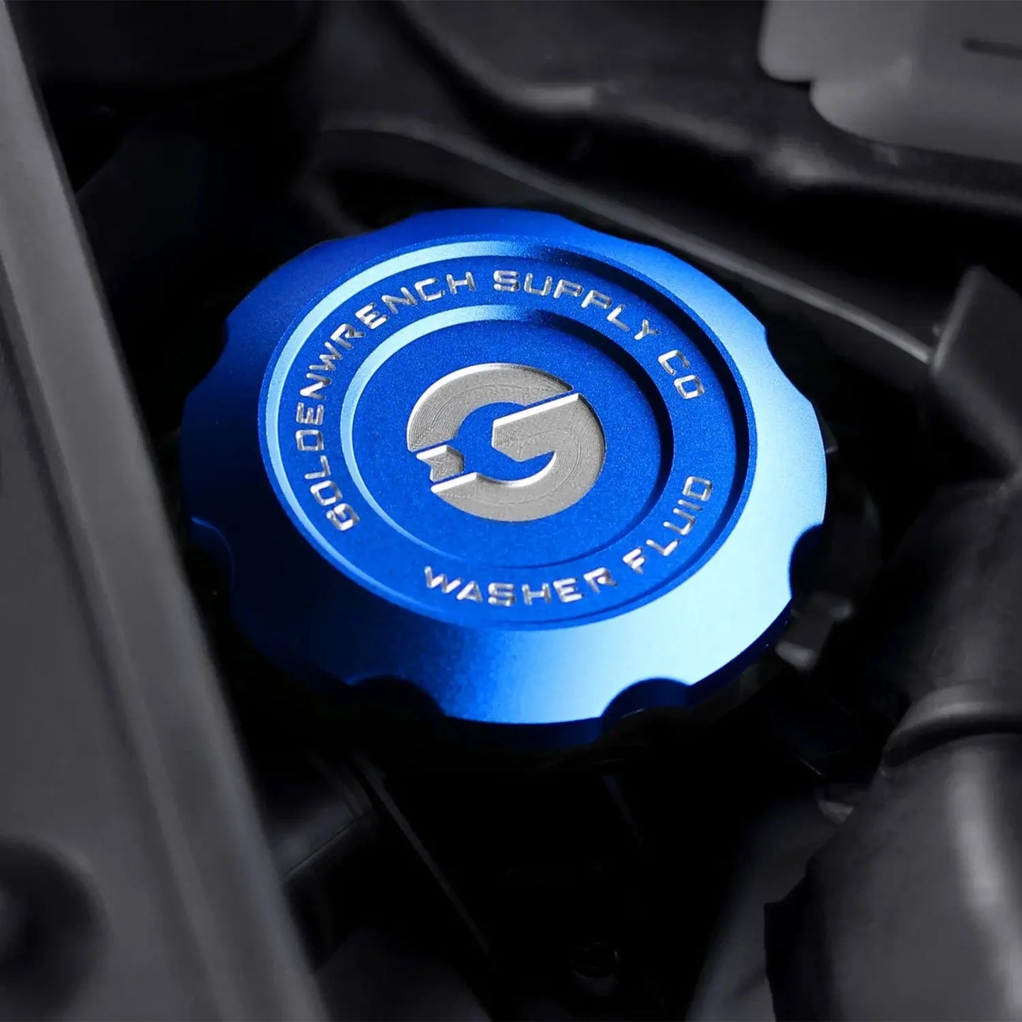GoldenWrench BMW F Series M Car BLACKLINE Billet Washer Fluid Cap (F87/F80/F82/F83/F22/F30/F32) R44 Performance