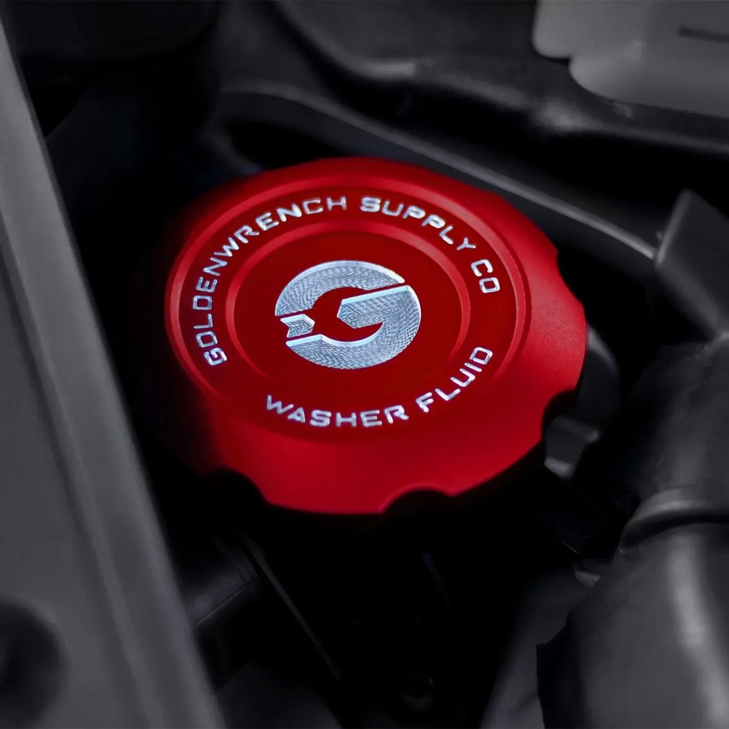 GoldenWrench BMW F Series M Car BLACKLINE Billet Washer Fluid Cap (F87/F80/F82/F83/F22/F30/F32) R44 Performance
