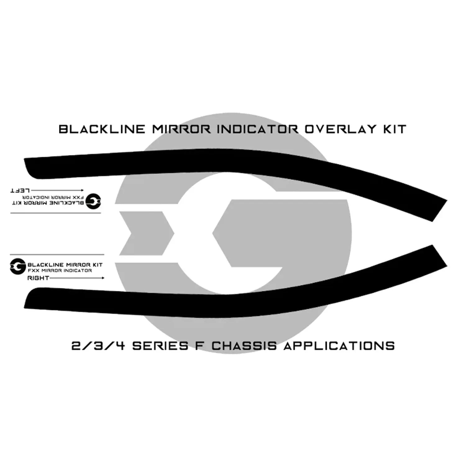 GoldenWrench BMW F Series Mirror Indicator Overlay Kit GoldenWrench