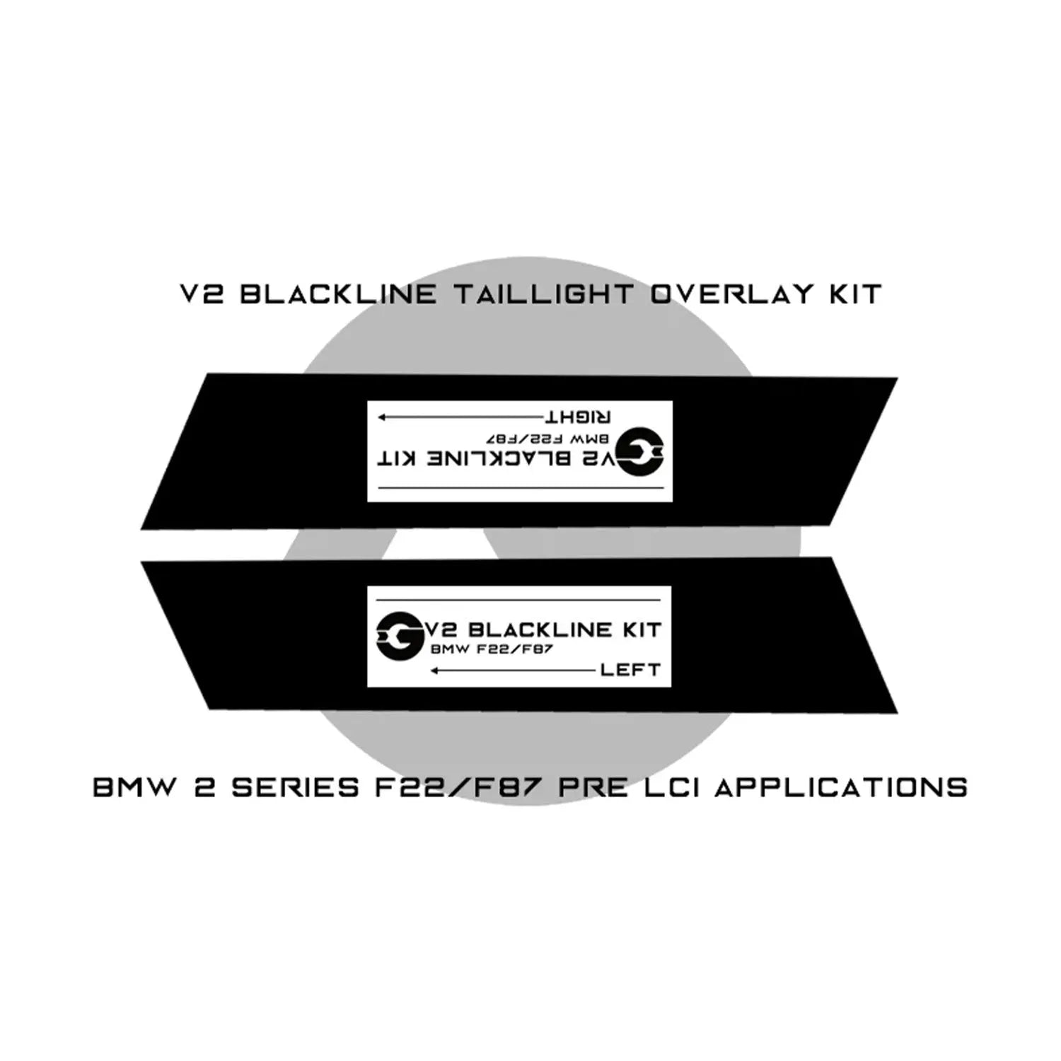 GoldenWrench BMW M2/2 Series Taillight Overlay Kit (F87/F22 Pre-LCI) GoldenWrench