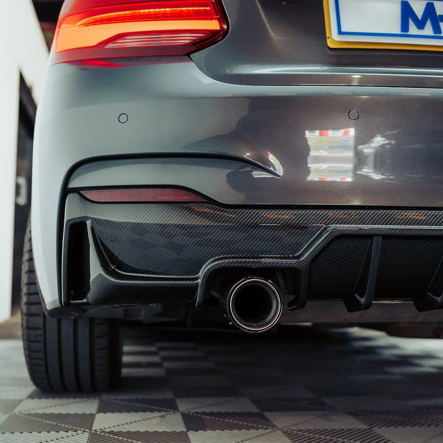 MHC+ BMW F22/F23 M235i & M240i Ultra Aggressive Style Rear Diffuser In Pre Preg Carbon Fibre R44 Performance