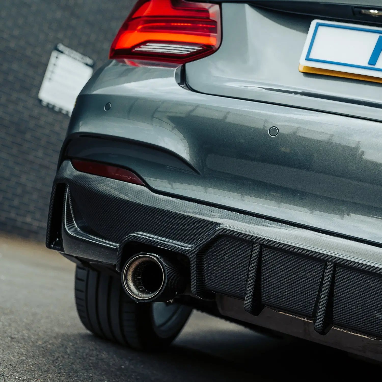MHC+ BMW F22/F23 M235i & M240i Ultra Aggressive Style Rear Diffuser In Pre Preg Carbon Fibre R44 Performance