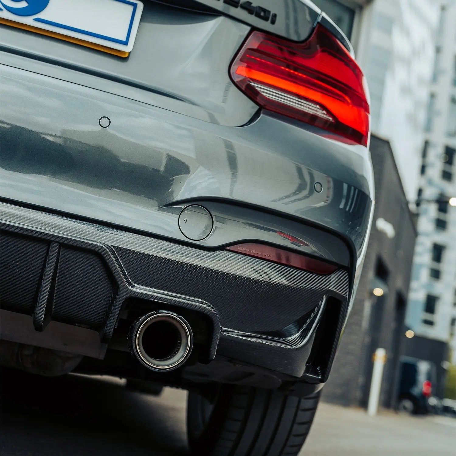 MHC+ BMW F22/F23 M235i & M240i Ultra Aggressive Style Rear Diffuser In Pre Preg Carbon Fibre R44 Performance