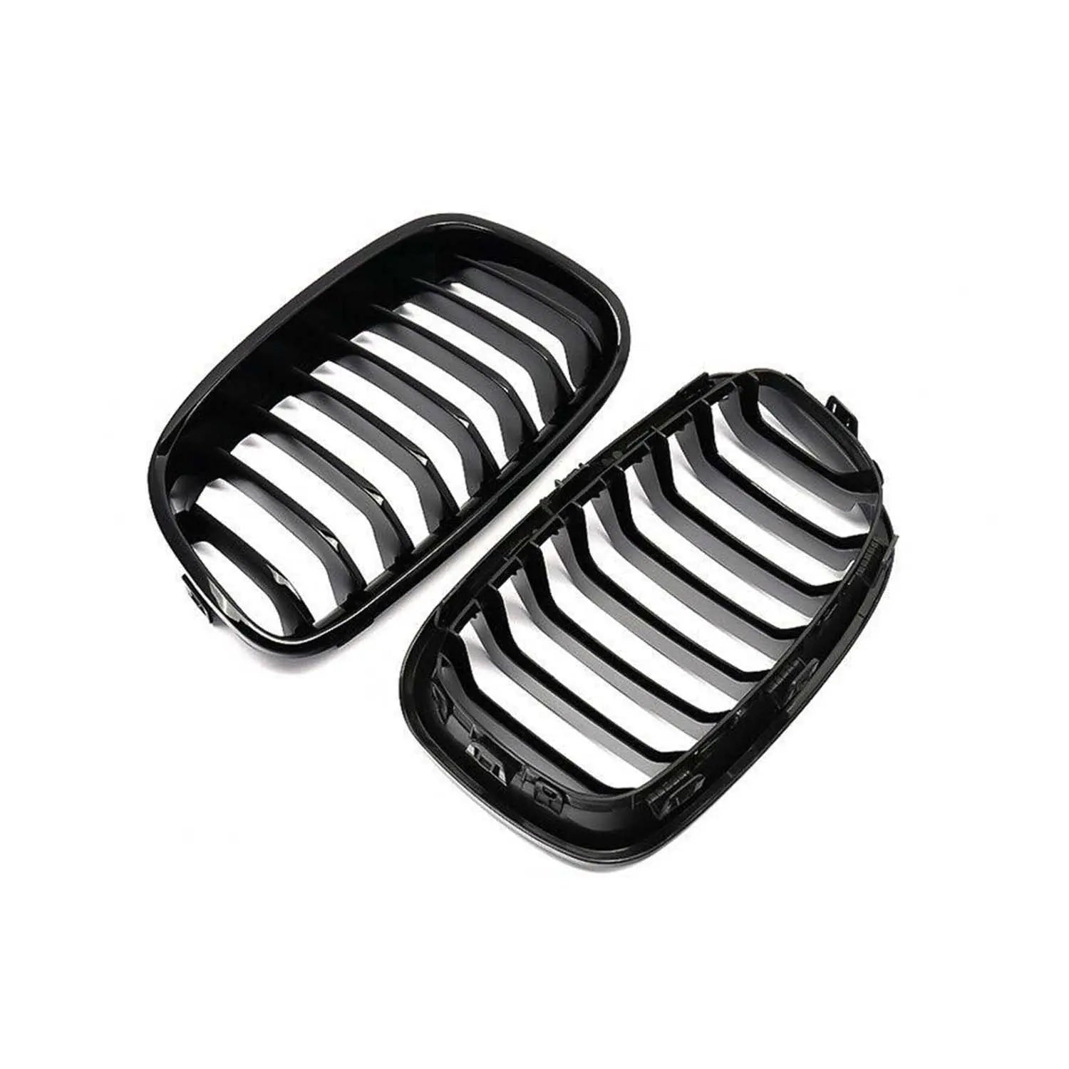MHC Black BMW 1 Series Pre-LCI Single Slat Front Grilles In Gloss Black (F20/F21) MHC