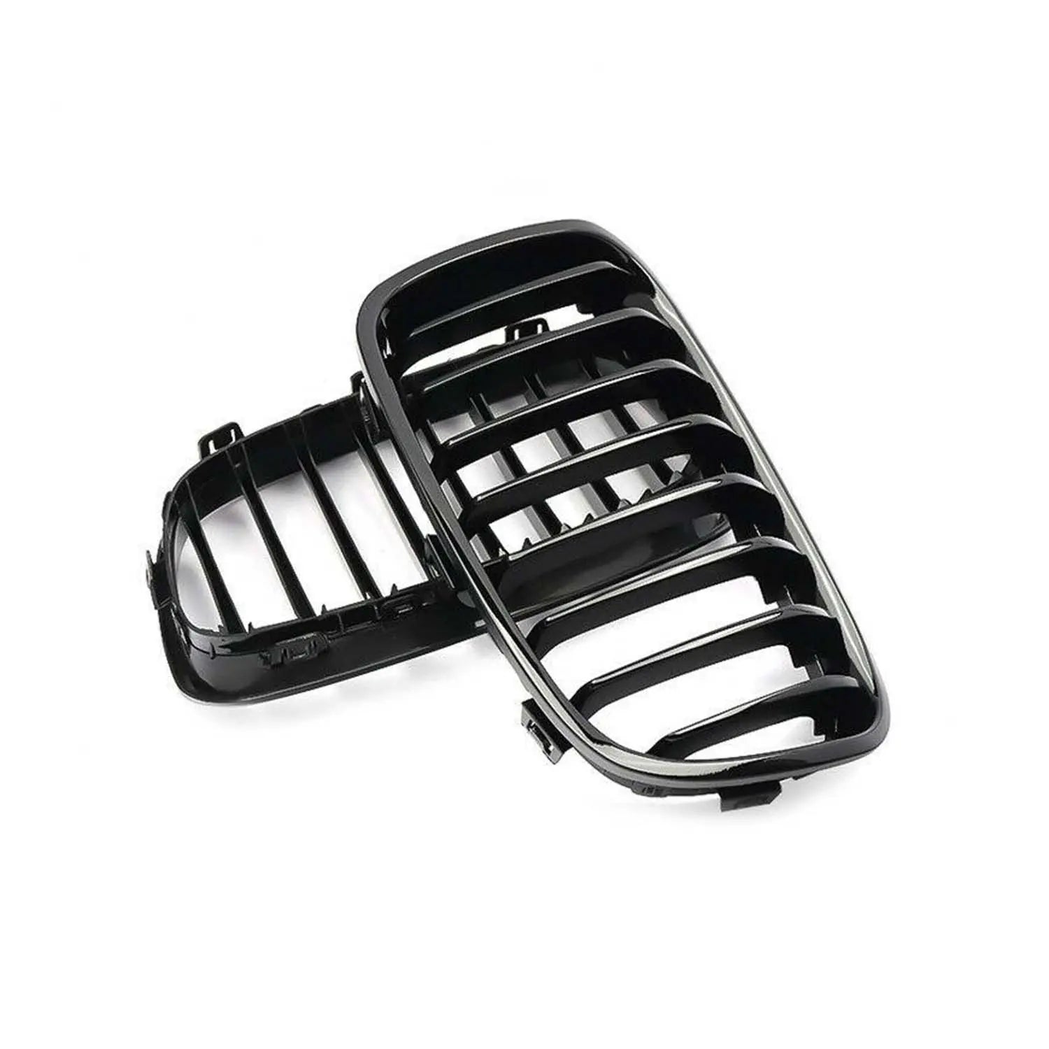 MHC Black BMW 1 Series Pre-LCI Single Slat Front Grilles In Gloss Black (F20/F21) MHC
