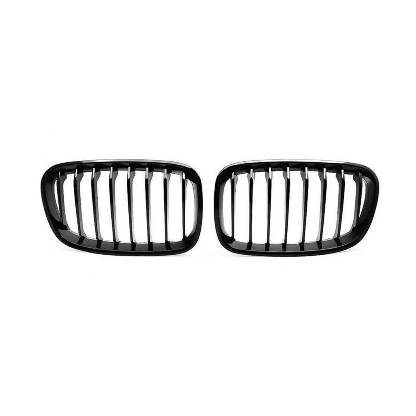 MHC Black BMW 1 Series Pre-LCI Single Slat Front Grilles In Gloss Black (F20/F21) MHC