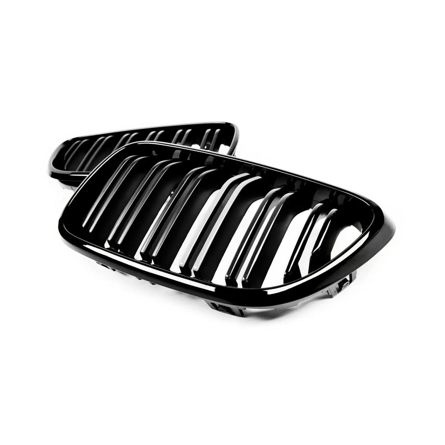 MHC Black BMW M2/2 Series OEM M2 Style Double Slat Front Grille In Gloss Black (F87/F22/F23) MHC