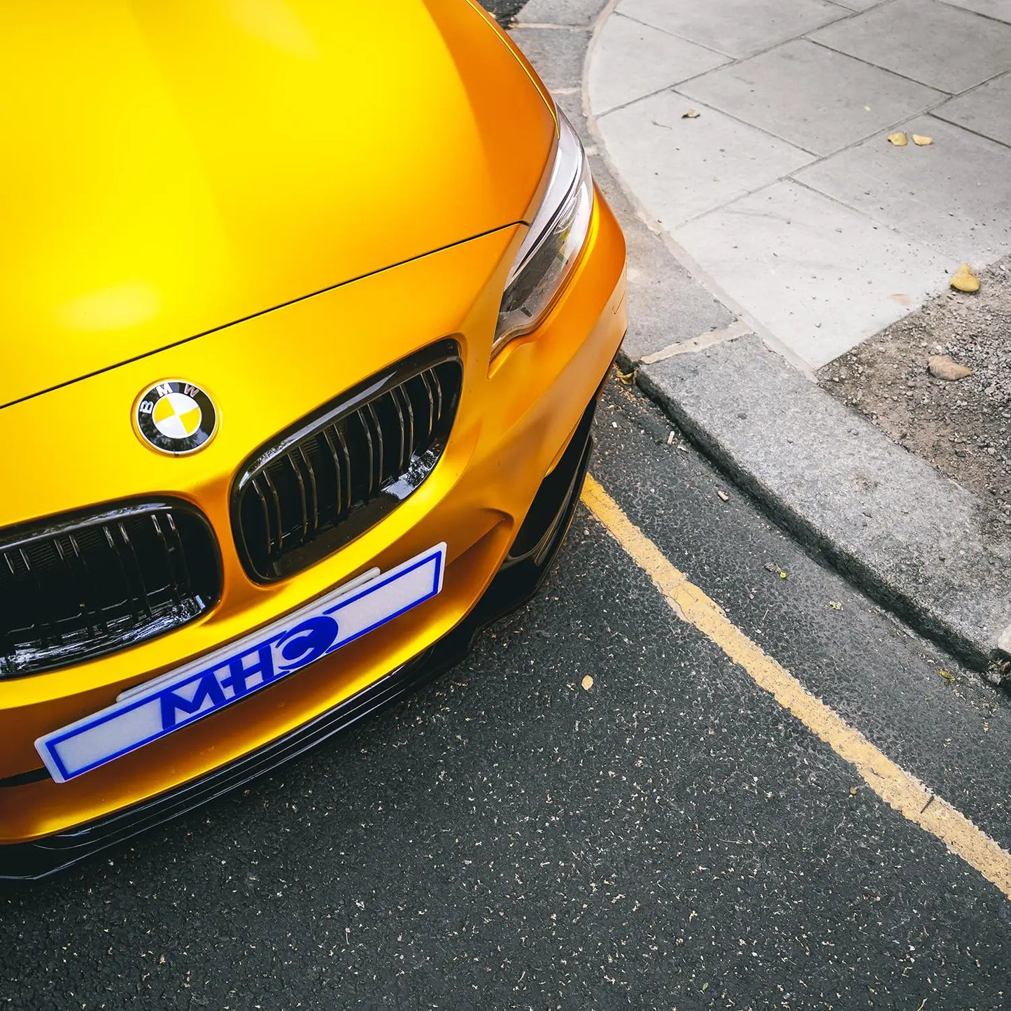 MHC Black BMW M2/2 Series OEM M2 Style Double Slat Front Grille In Gloss Black (F87/F22/F23) MHC