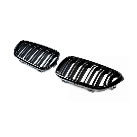 MHC Black BMW M2/2 Series OEM M2 Style Double Slat Front Grille In Gloss Black (F87/F22/F23) MHC