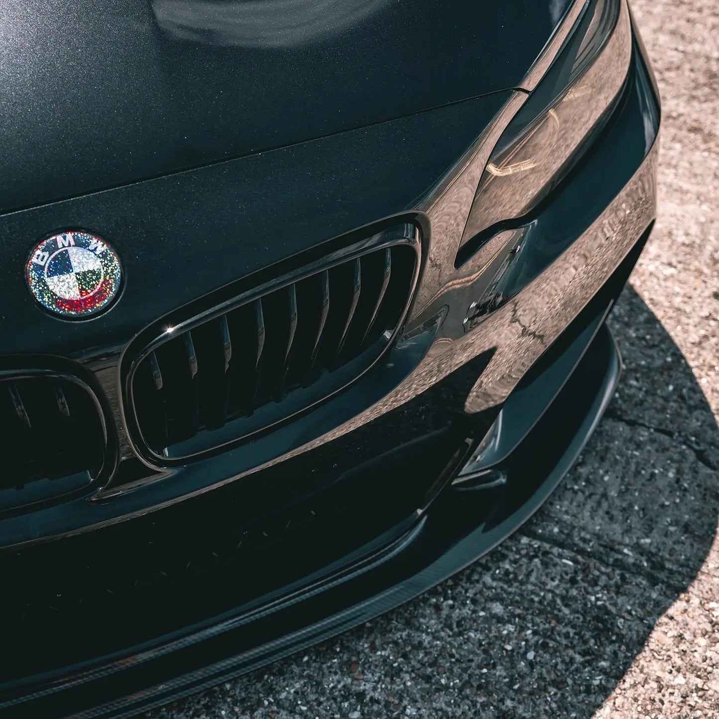 MHC Black BMW M2/2 Series Single Slat Front Grilles In Gloss Black (F87/F22/F23) MHC