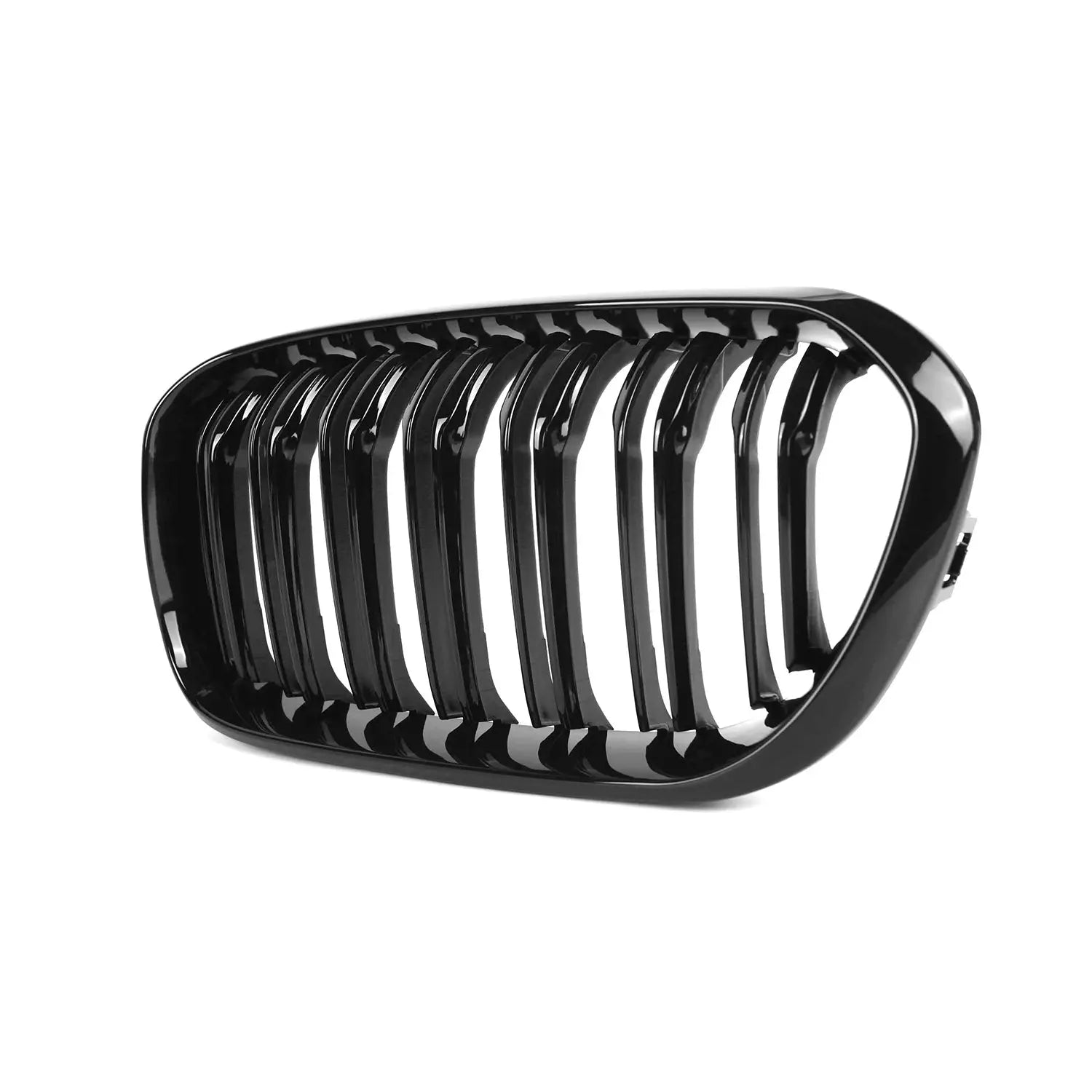 MHC Black BMW 1 Series LCI Double Slat Front Grilles In Gloss Black (F20/F21) MHC