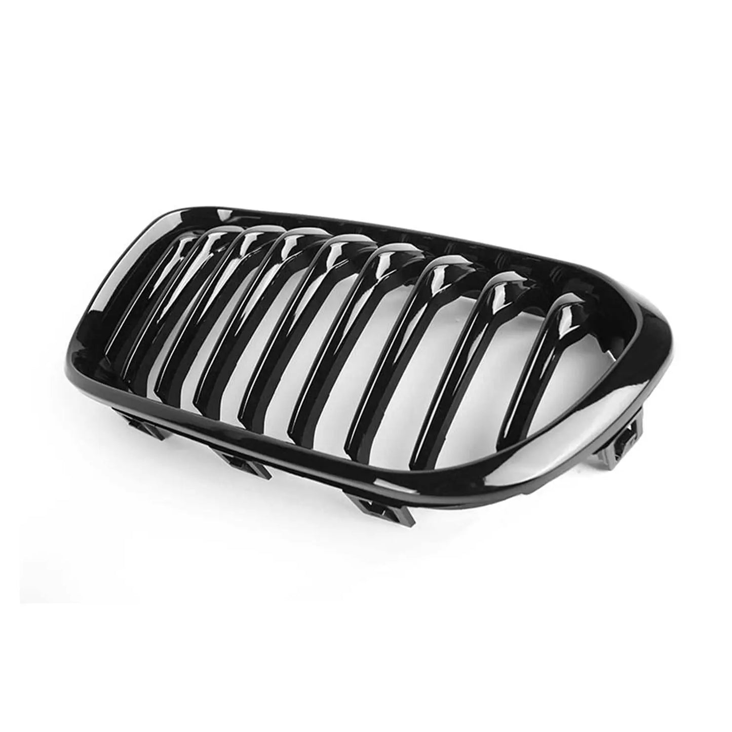 MHC Black BMW 1 Series LCI Single Slat Front Grilles In Gloss Black (F20/F21) R44 Performance