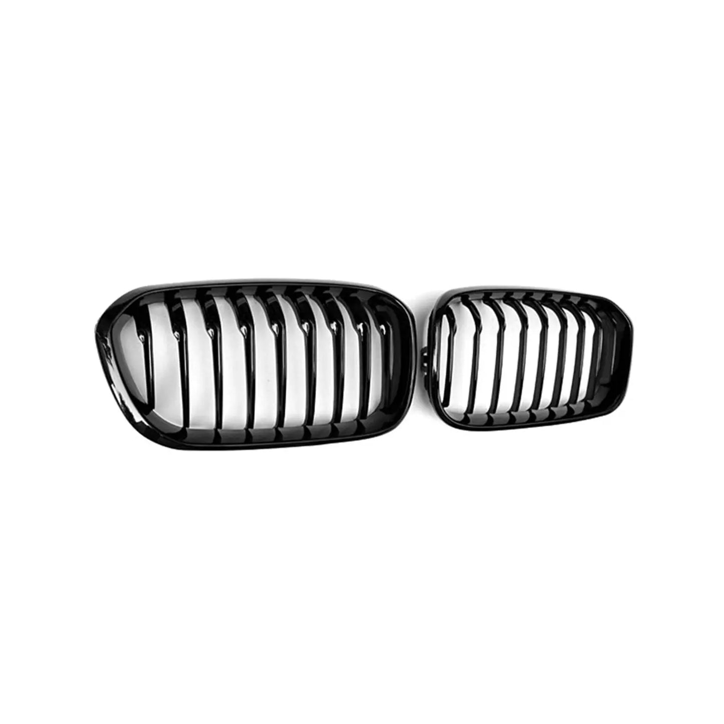 MHC Black BMW 1 Series LCI Single Slat Front Grilles In Gloss Black (F20/F21) R44 Performance