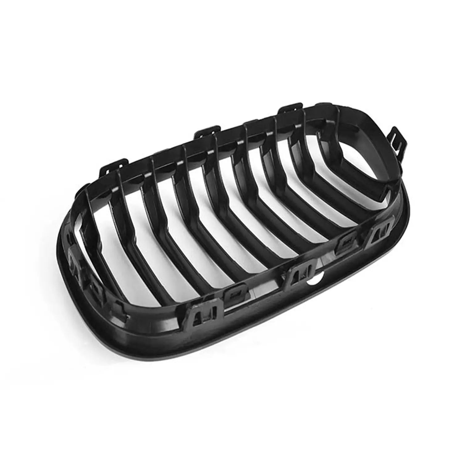 MHC Black BMW 1 Series LCI Single Slat Front Grilles In Gloss Black (F20/F21) R44 Performance