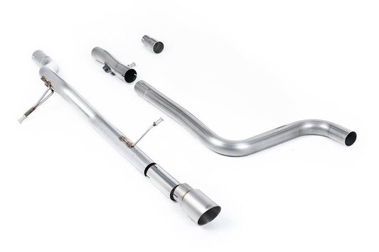 Milltek Sport Particulate Filter-back GPF/OPF Back Non-Resonated (Louder) with Brushed Titanium GT-90 Trim SSXFD393 - FORD