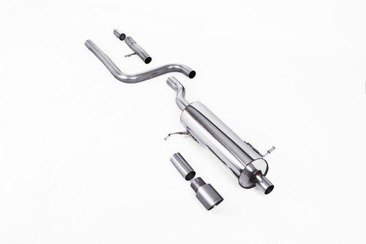 Milltek Sport Particulate Filter-back GPF/OPF Back Resonated with Brushed Titanium GT-90 Trim - ECE Approved SSXFD399 - FORD