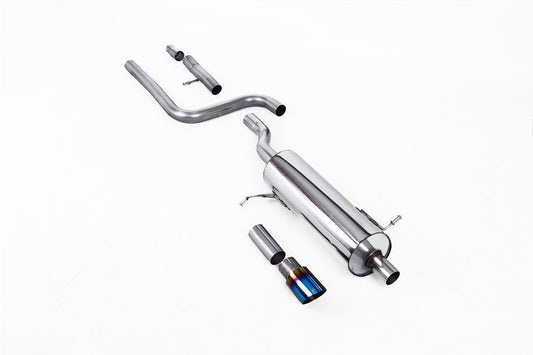Milltek Sport Particulate Filter-back GPF/OPF Back Resonated with Burnt/Blue Titanium GT-90 Trim - ECE Approved SSXFD400 - FORD