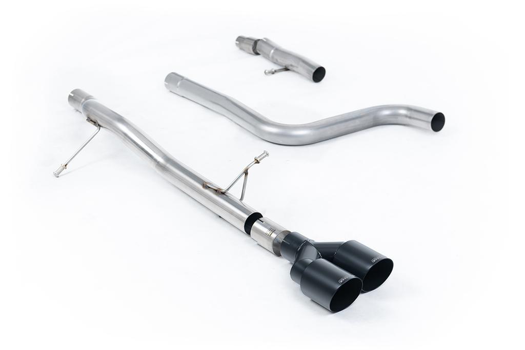 Particulate Filter-back GPF/OPF Back Non-Resonated (Louder) with ST Style with Twin GT-90 Cerakote Black Trims (Required ST Rear Valance) SSXFD402 - FORD