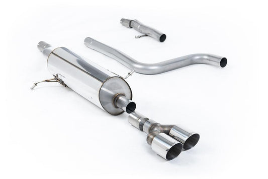 Milltek Sport Particulate Filter-back GPF/OPF Back Resonated with ST Style with Twin GT-90 Polished Trims (Required ST Rear Valance) - ECE Approved - FORD