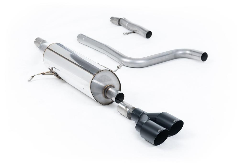 Particulate Filter-back GPF/OPF Back Resonated with ST Style with Twin GT-90 Cerakote Black Trims (Required ST Rear Valance) - ECE Approved SSXFD404 - FORD