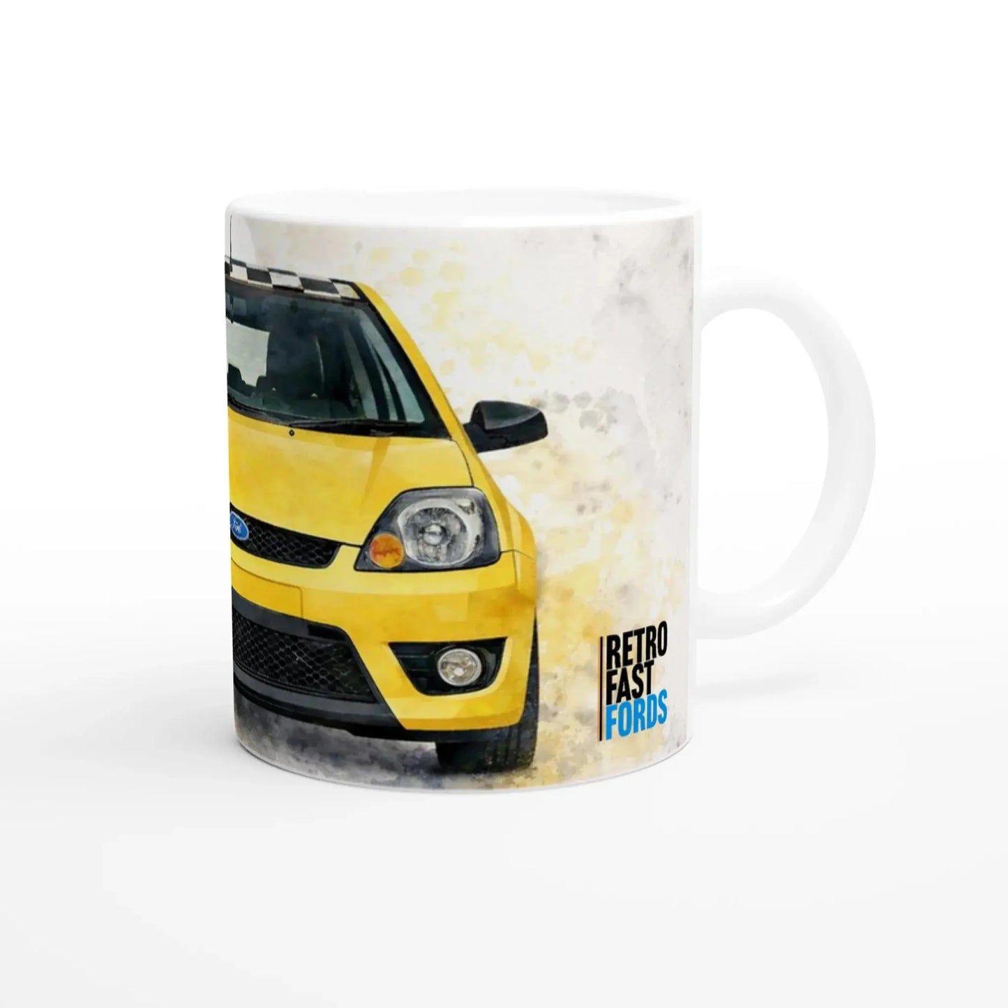 Zetec S Yellow Anniversary Edition White 11oz Ceramic Mug Retro Fast Fords