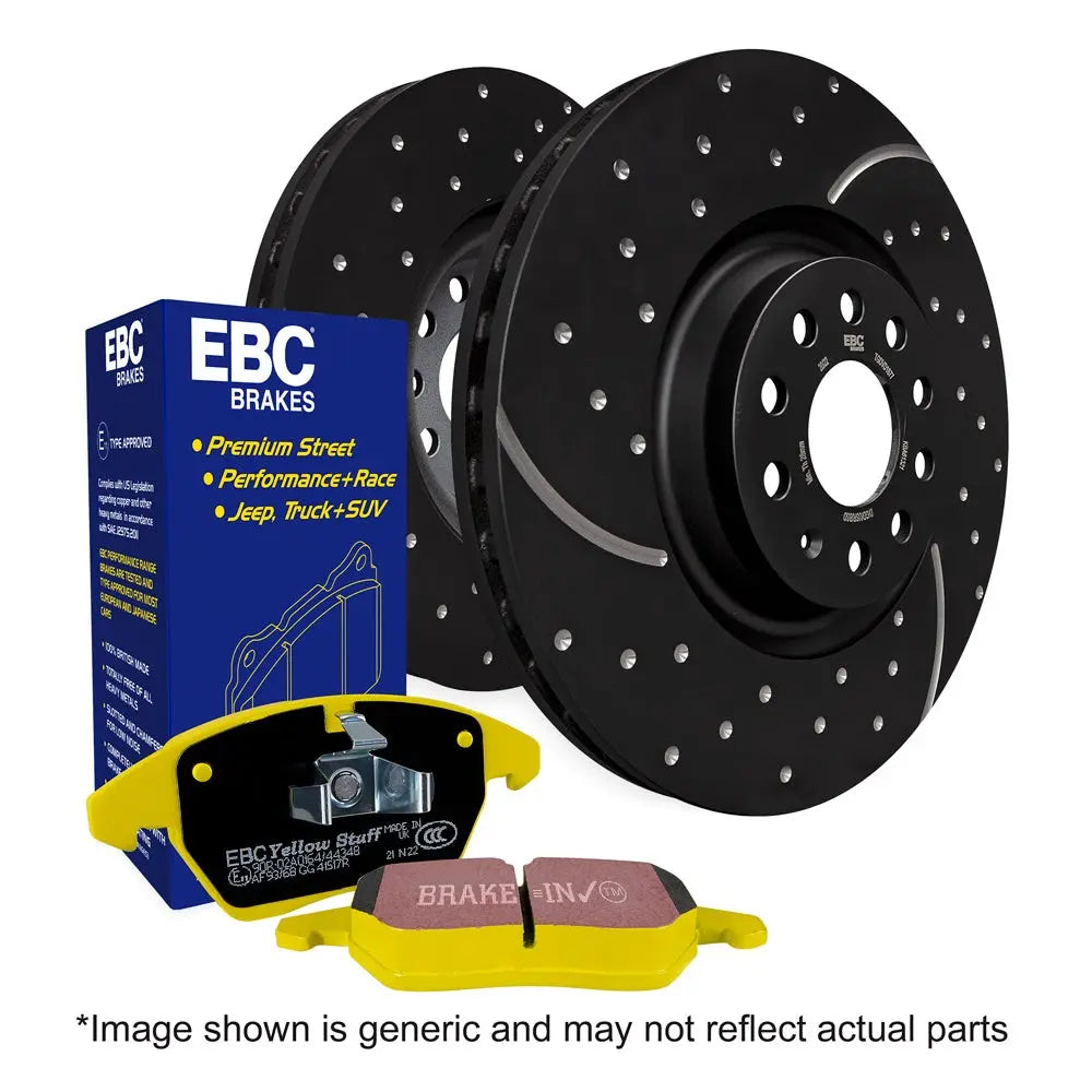 EBC Brakes Yellowstuff Pad and GD Disc Rotor Kit - Focus ST225 - Rear ebc brakes