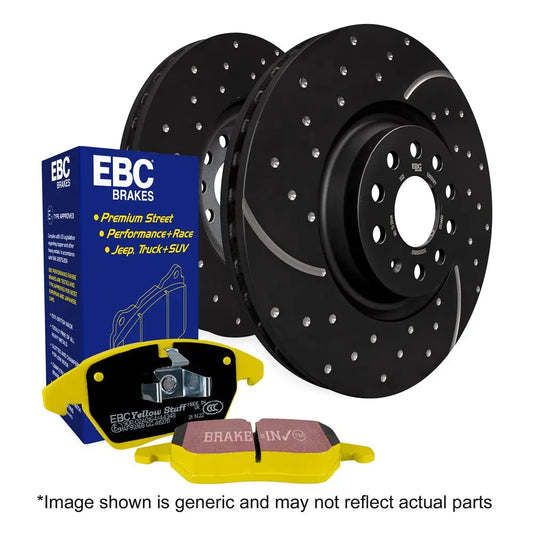 EBC Brakes Yellowstuff Pad and GD Disc Rotor Kit - Focus ST225 - Rear ebc brakes