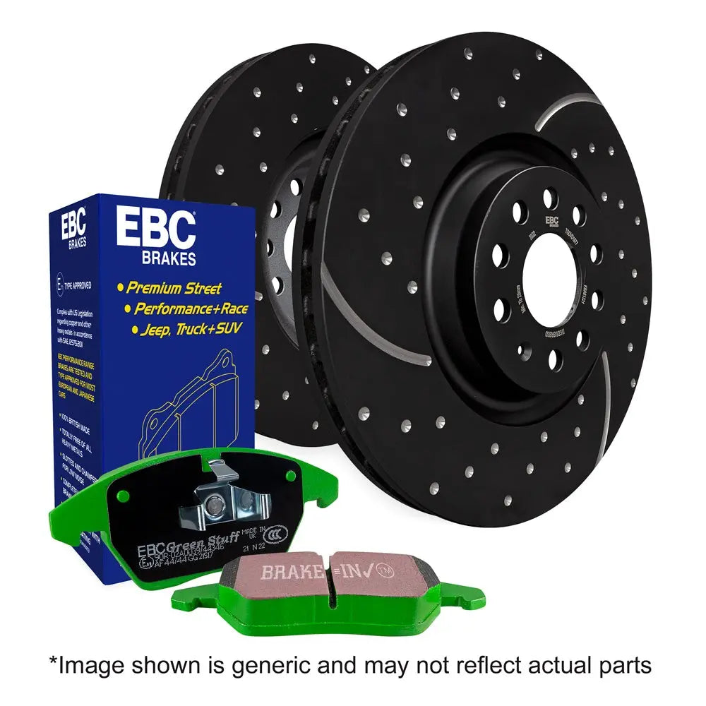EBC Brakes Greenstuff 2000 Pad and GD Disc Rotor Kit - Focus ST225 Front ebc brakes